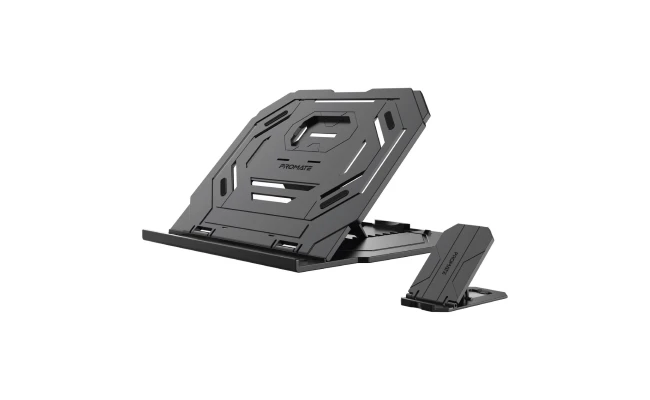 Promate Procooler-1 Sleek 10 Level Foldable Laptop and Smartphone Riser Stand